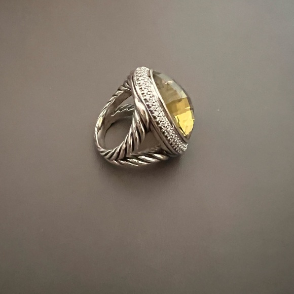 AUTHENTIC David Yurman Albion Lemon Citrine & Diamond Ring! - Picture 2 of 5